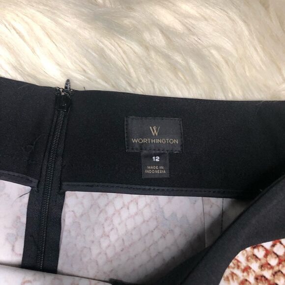 Worthington snake print scuba skirt size 12 - Picture 2 of 6